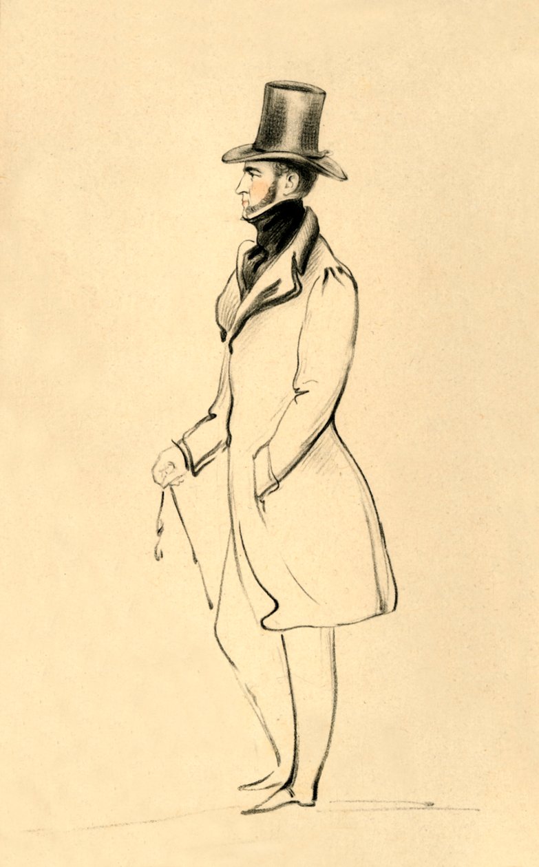 A Pembrokeshire Man - The Earl of Pembroke, c1841. af Richard James Lane