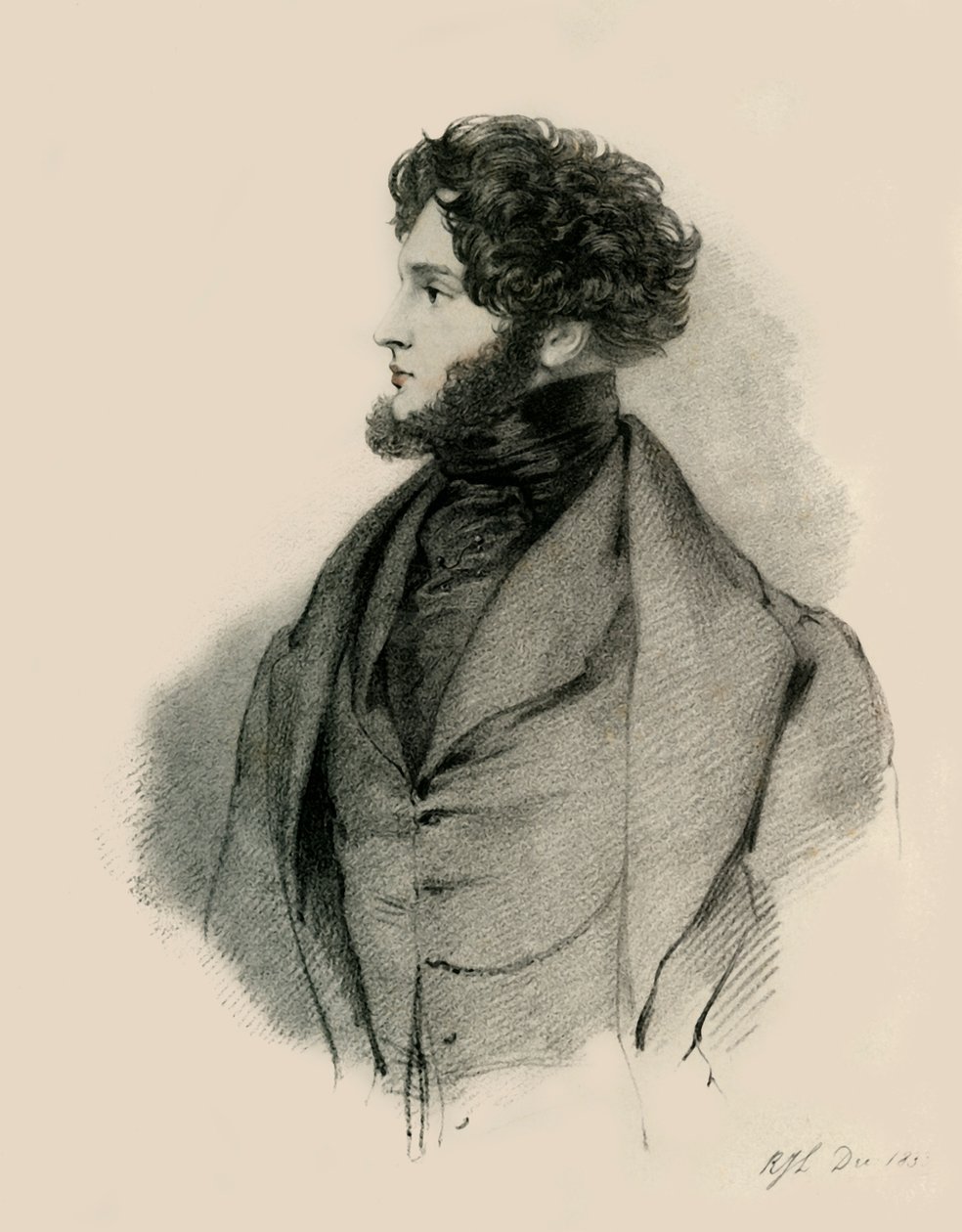 Alfred, greve dOrsay, 1833. af Richard James Lane
