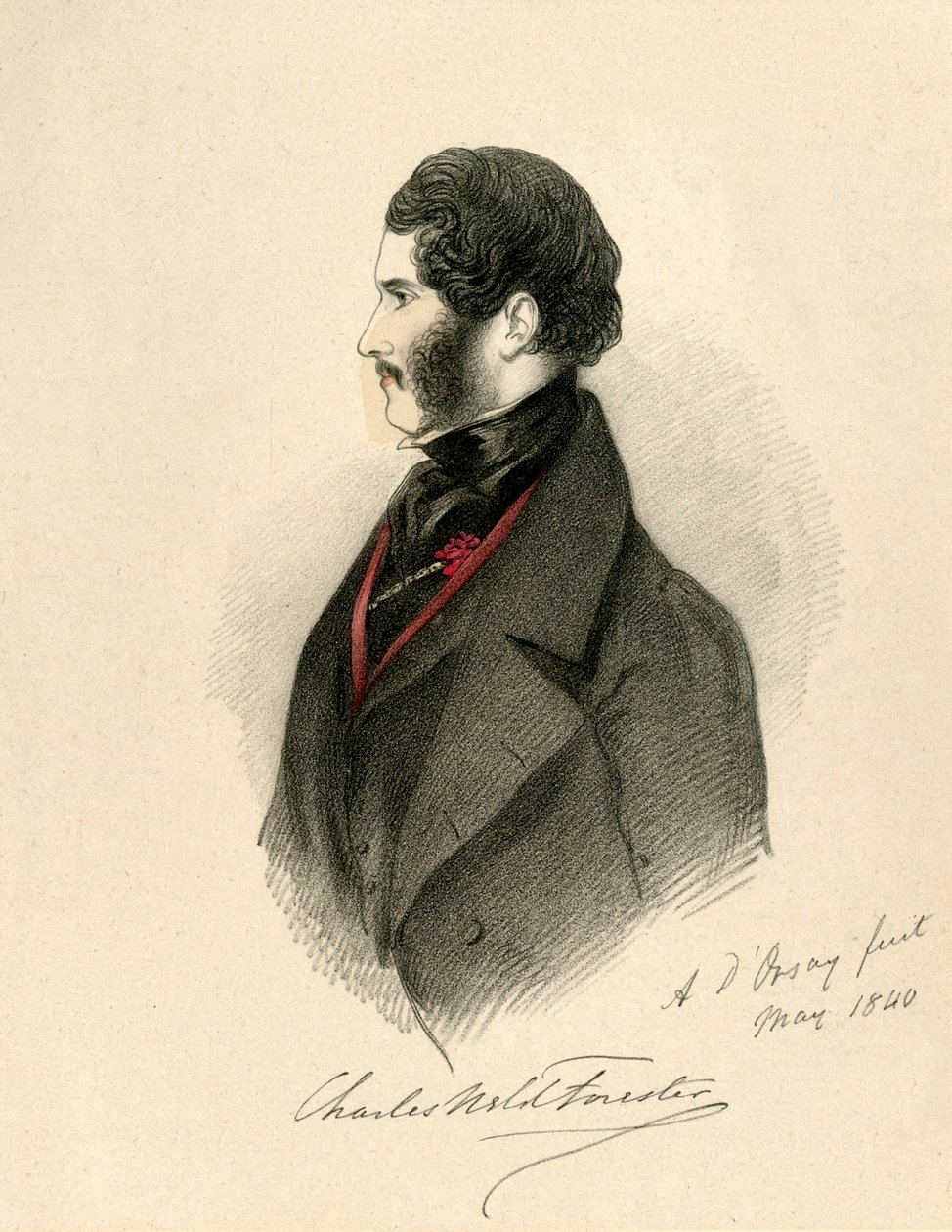 Charles Weld Forester, 1840. af Richard James Lane