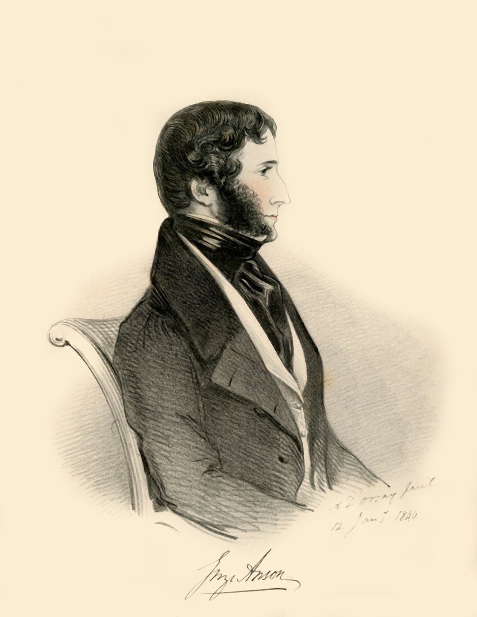 George Anson, 1840. af Richard James Lane