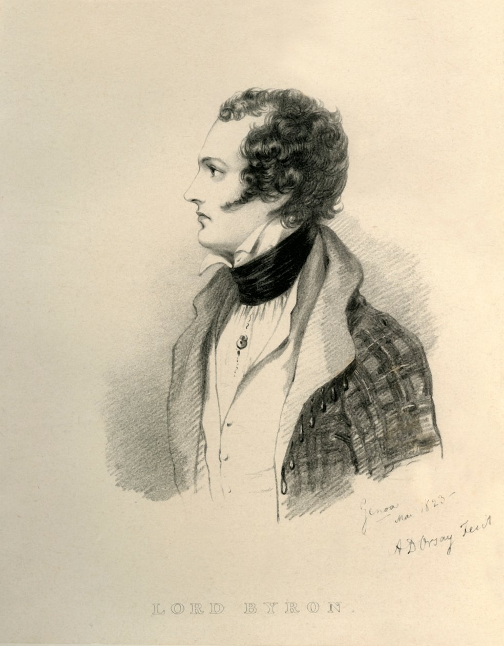Lord Byron, 1823. af Richard James Lane