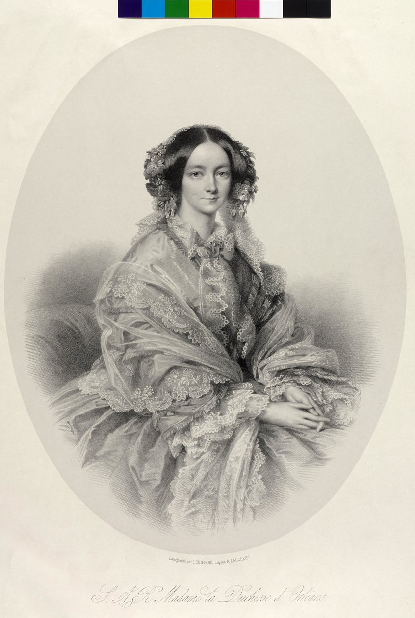 Hertuginde af Mecklenburg-Schwerin Helen (litografi) af Richard Lauchert