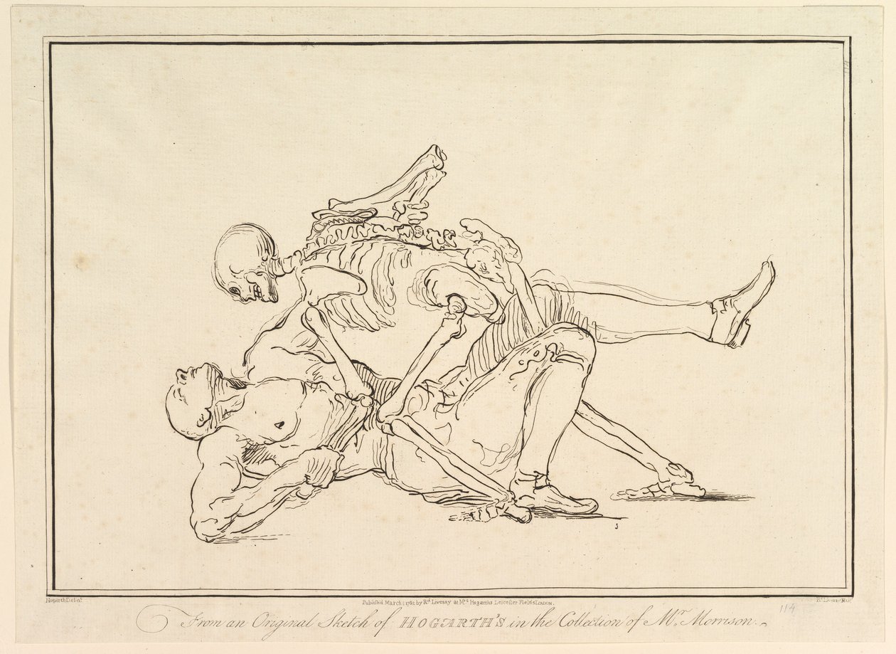 Fra en original skitse af William Hogarths i Mr. Morrisons samling, 1. marts 1782. af Richard Livesay