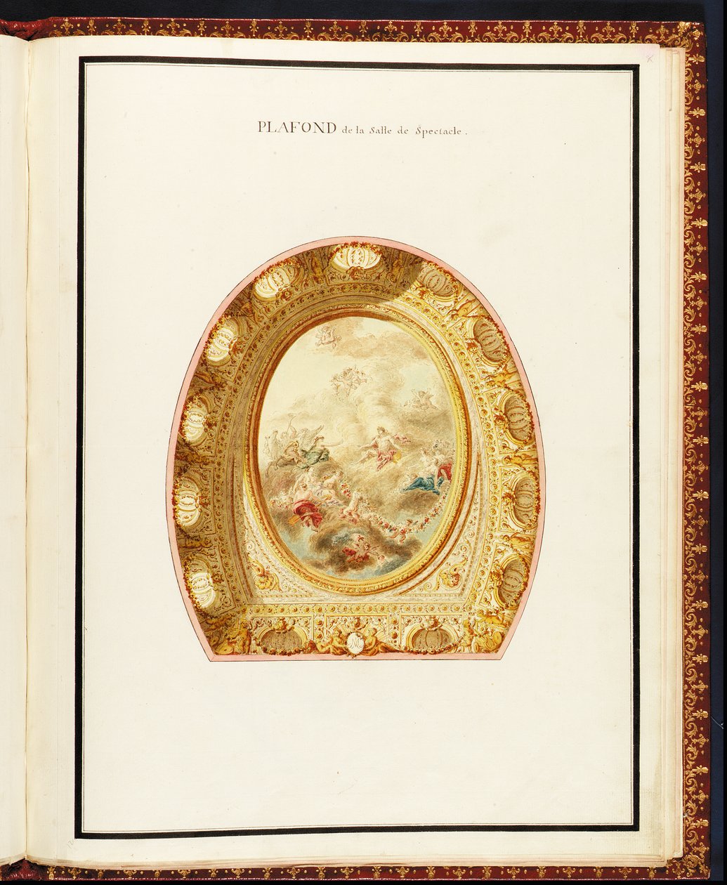 Loft i auditoriet, fra Samling af planer for Petit Trianon af Richard Mique (1728-94) af Richard Mique