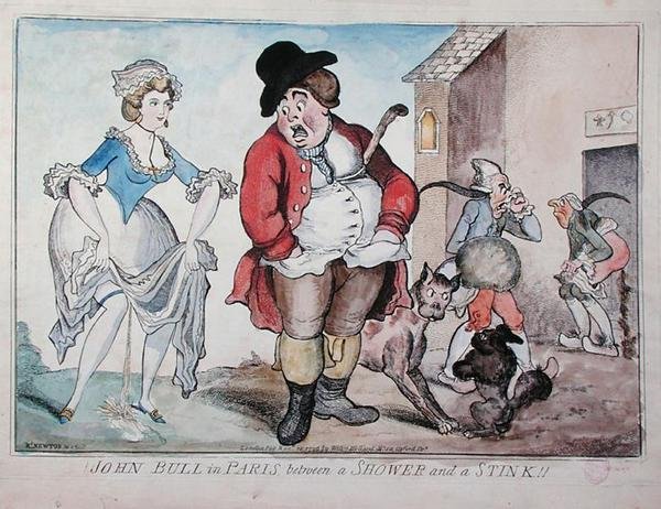 John Bull i Paris mellem et brusebad og en stank af Richard Newton