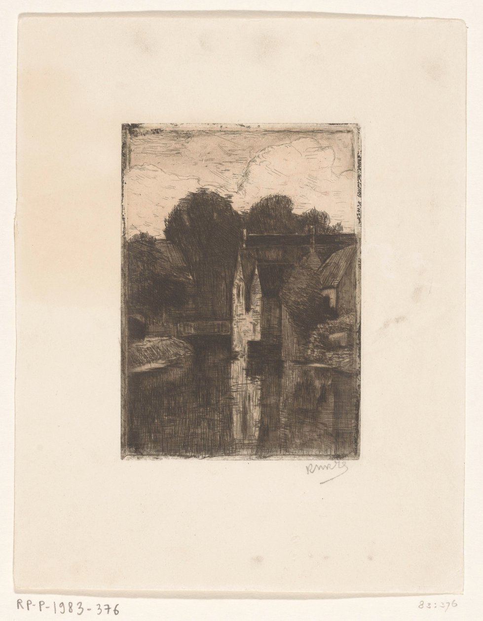 Huse på vandet af Richard Nicolaüs Roland Holst (signed by artist)
