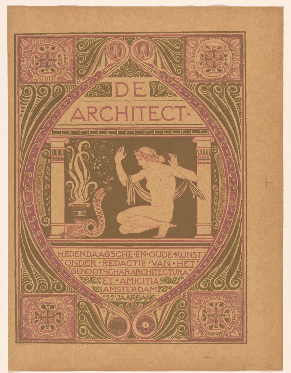 Coverdesign for: De Architect, 1911 af Richard Nicolaüs Roland Holst