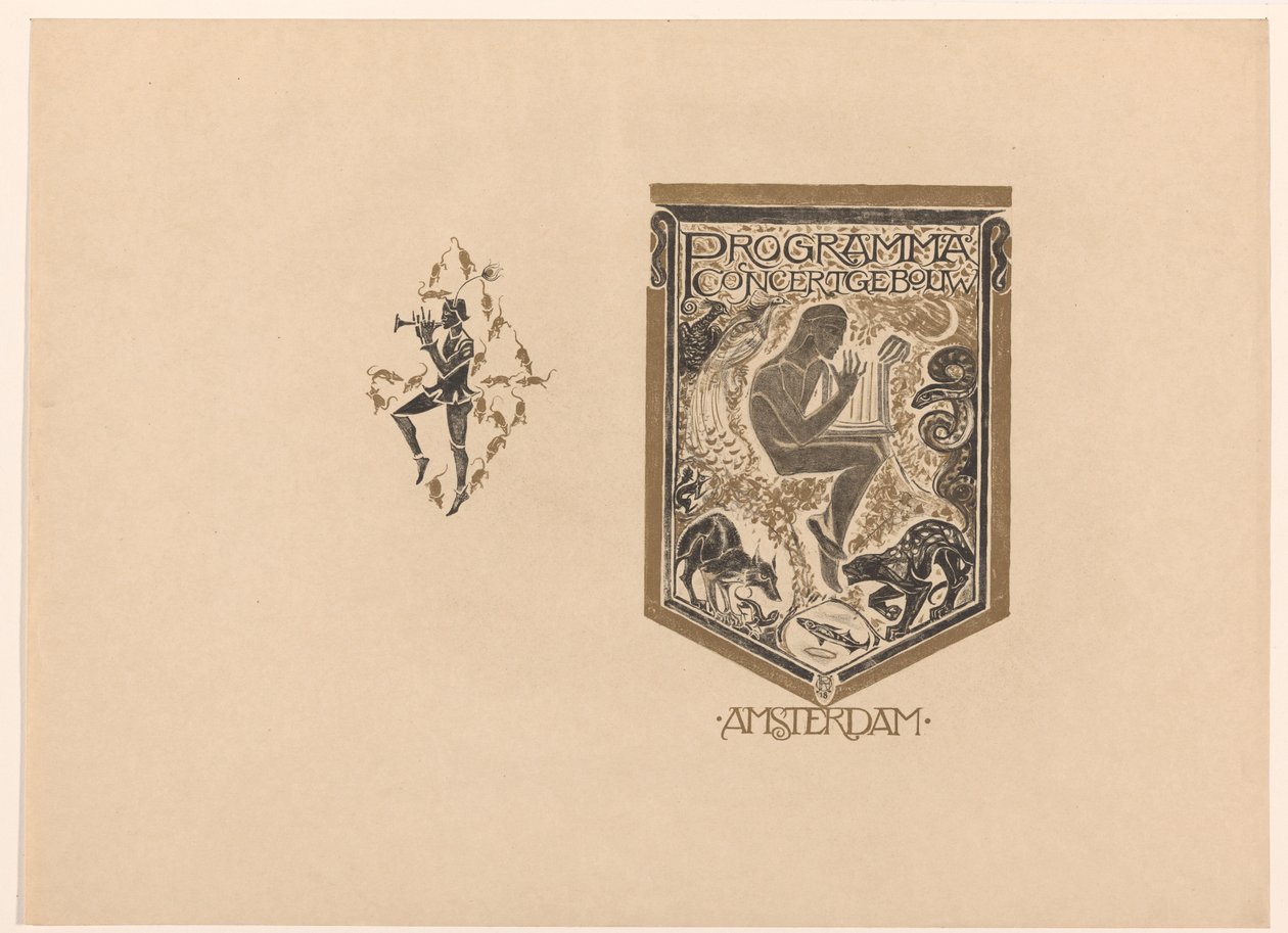 Coverdesign til: Concertgebouw Amsterdam Program af Richard Nicolaüs Roland Holst