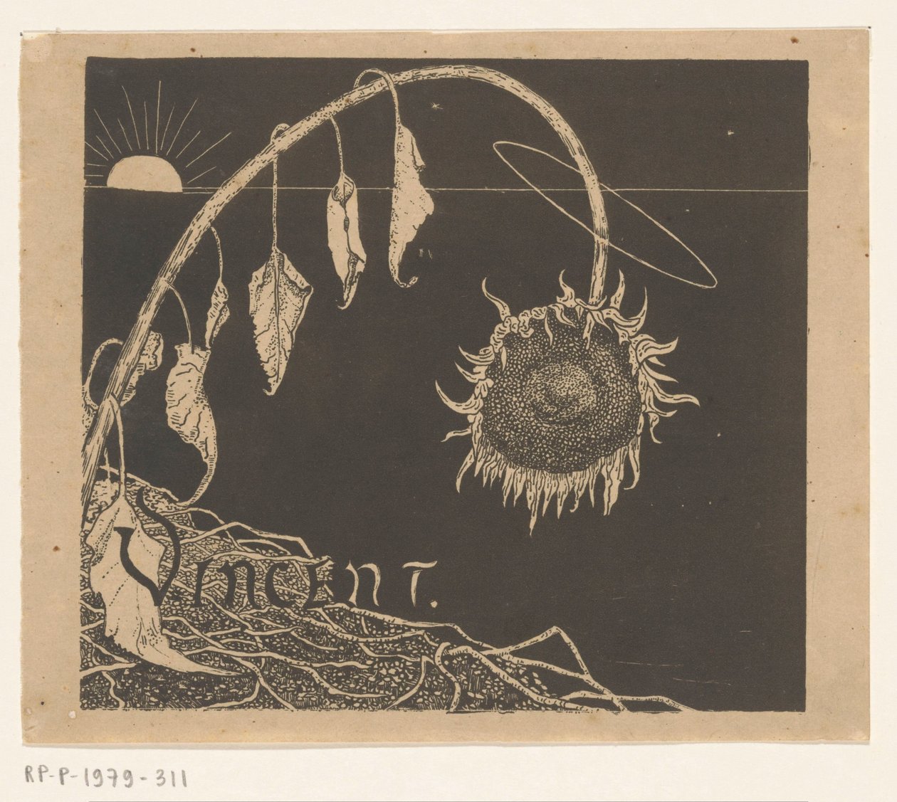 Coverdesign for: Richard Roland Holst, Udstilling af Vincent Van Goghs arv, 1892 af Richard Nicolaüs Roland Holst