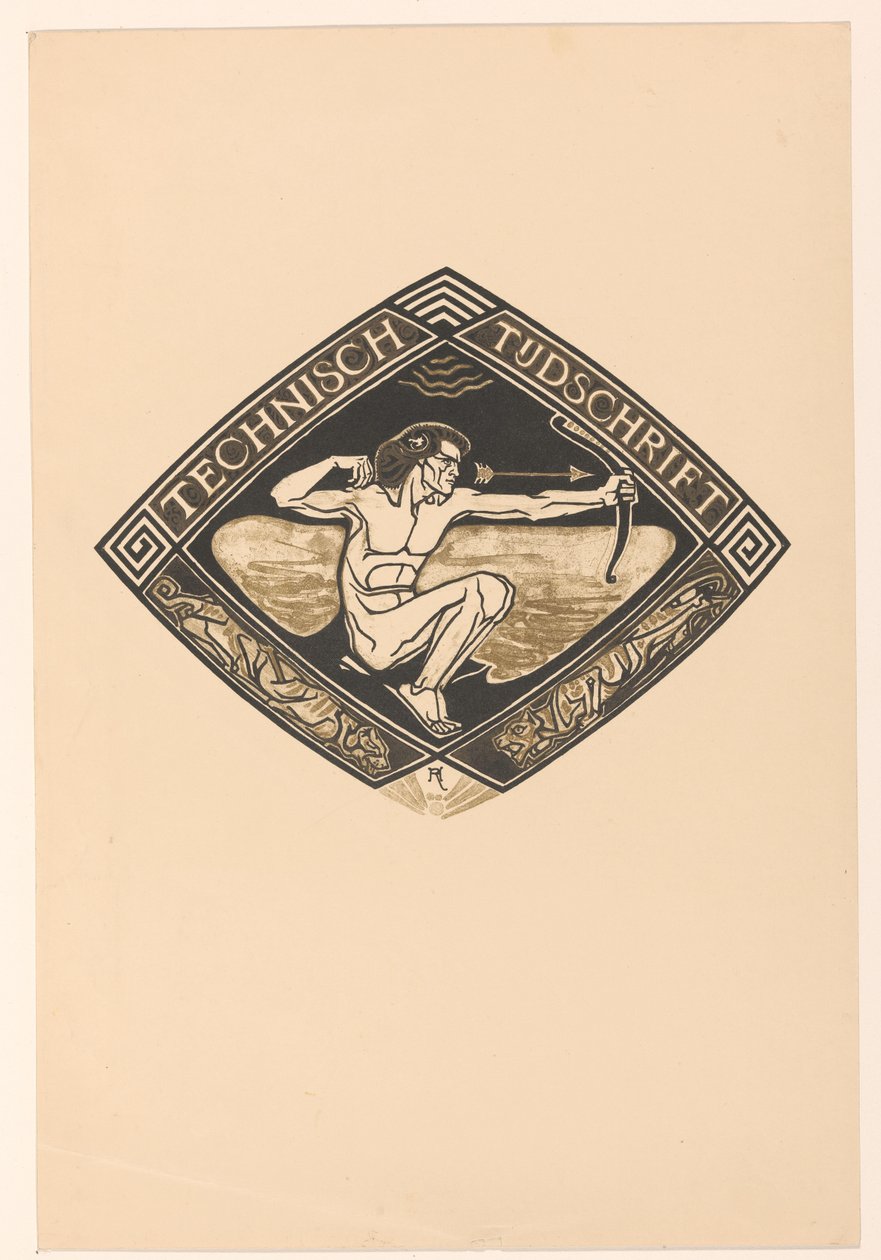 Forsidedesign til: Technical Magazine, 1914 af Richard Nicolaüs Roland Holst