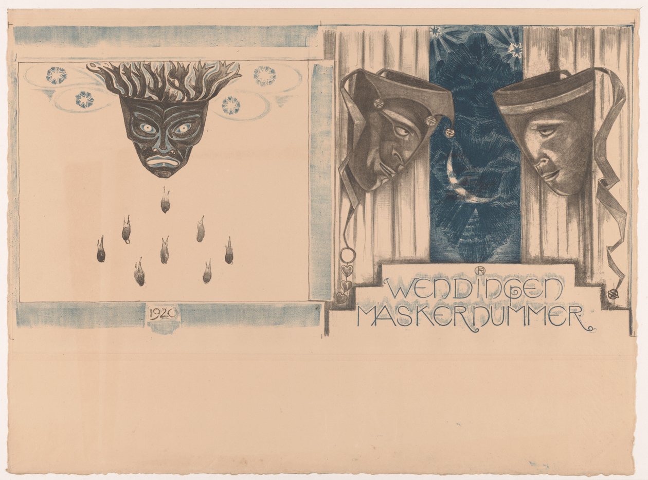 Coverdesign til: Twists, Mask Number, 1920 af Richard Nicolaüs Roland Holst