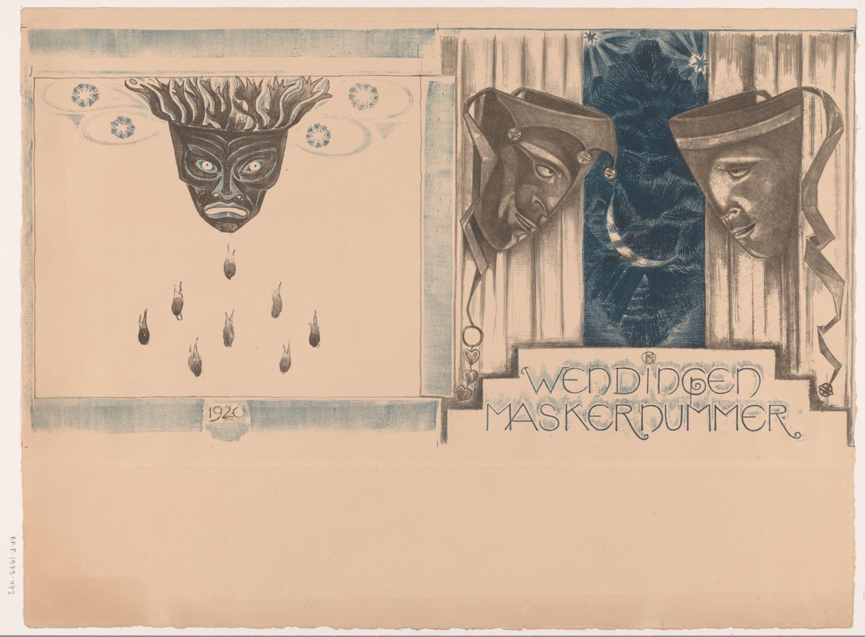 Coverdesign til: Twists, Mask Number, 1920 af Richard Nicolaüs Roland Holst