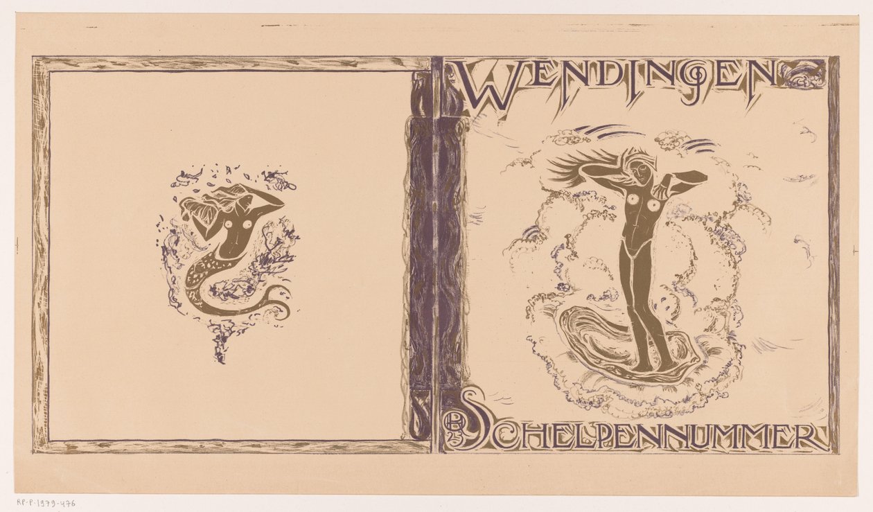 Omslagsdesign for: Wendingen, Skalnummer, 1923 af Richard Nicolaüs Roland Holst