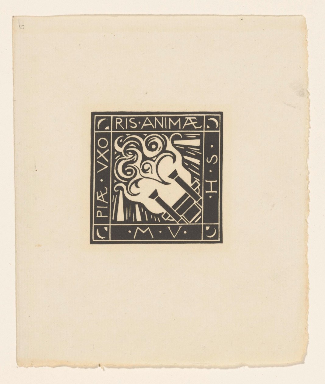 Vigne ter reminiscence aan Mary Vincentia Huizinga-Schorer Sjælens fromme Hustru M.V.H.S. (titel på objekt) af Richard Nicolaüs Roland Holst