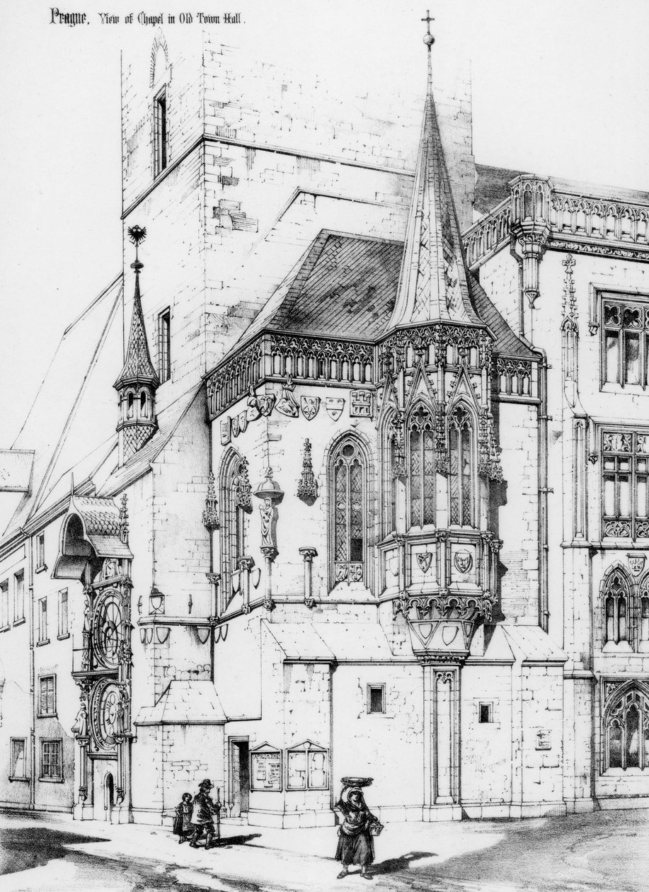 Kapellet i det gamle rådhus, Prag, Tjekkiet, 1800-tallet. af Richard Norman Shaw