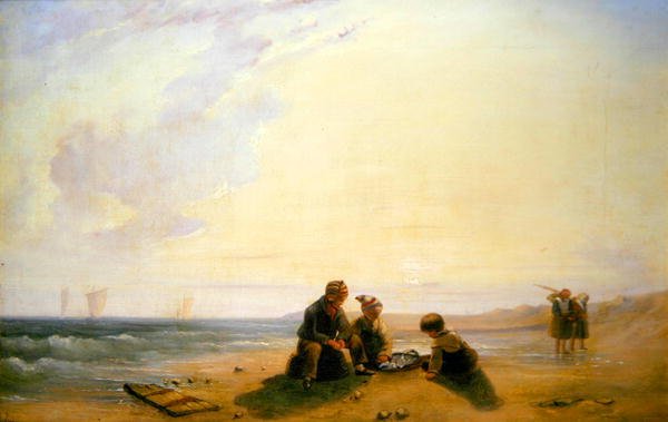 Fransk kystscene af Richard Parkes (attr. to) Bonington