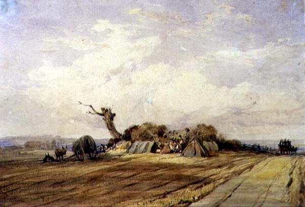 En sigøjnerlejr af Richard Parkes Bonington