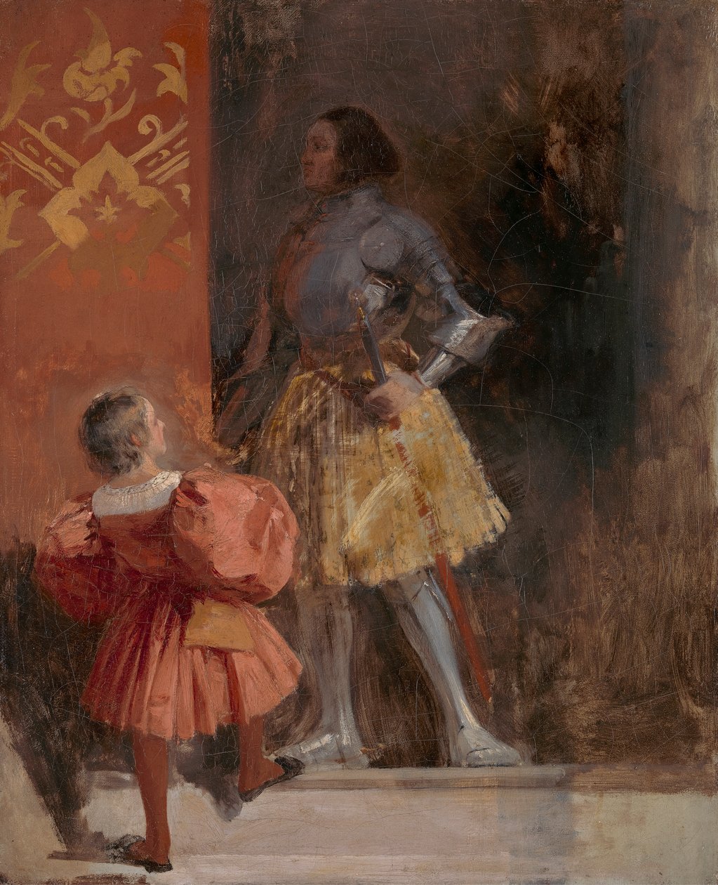 A Knight and Page (fra Johann Wolfgang von Goethes "Götz von Berlichingen") af Richard Parkes Bonington