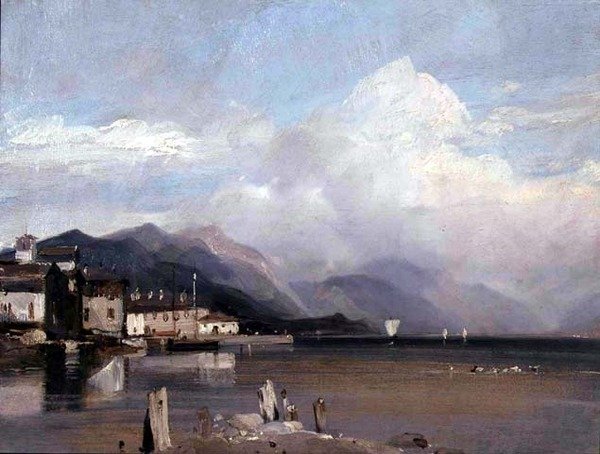 En fjern udsigt over Mt. Fascia af Richard Parkes Bonington