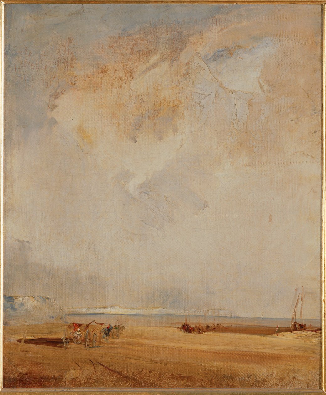 En udsigt over Normandiets strand ... af Richard Parkes Bonington