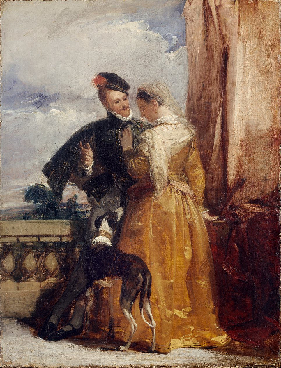 Amy Robsart og jarlen af Leicester, c1827 af Richard Parkes Bonington