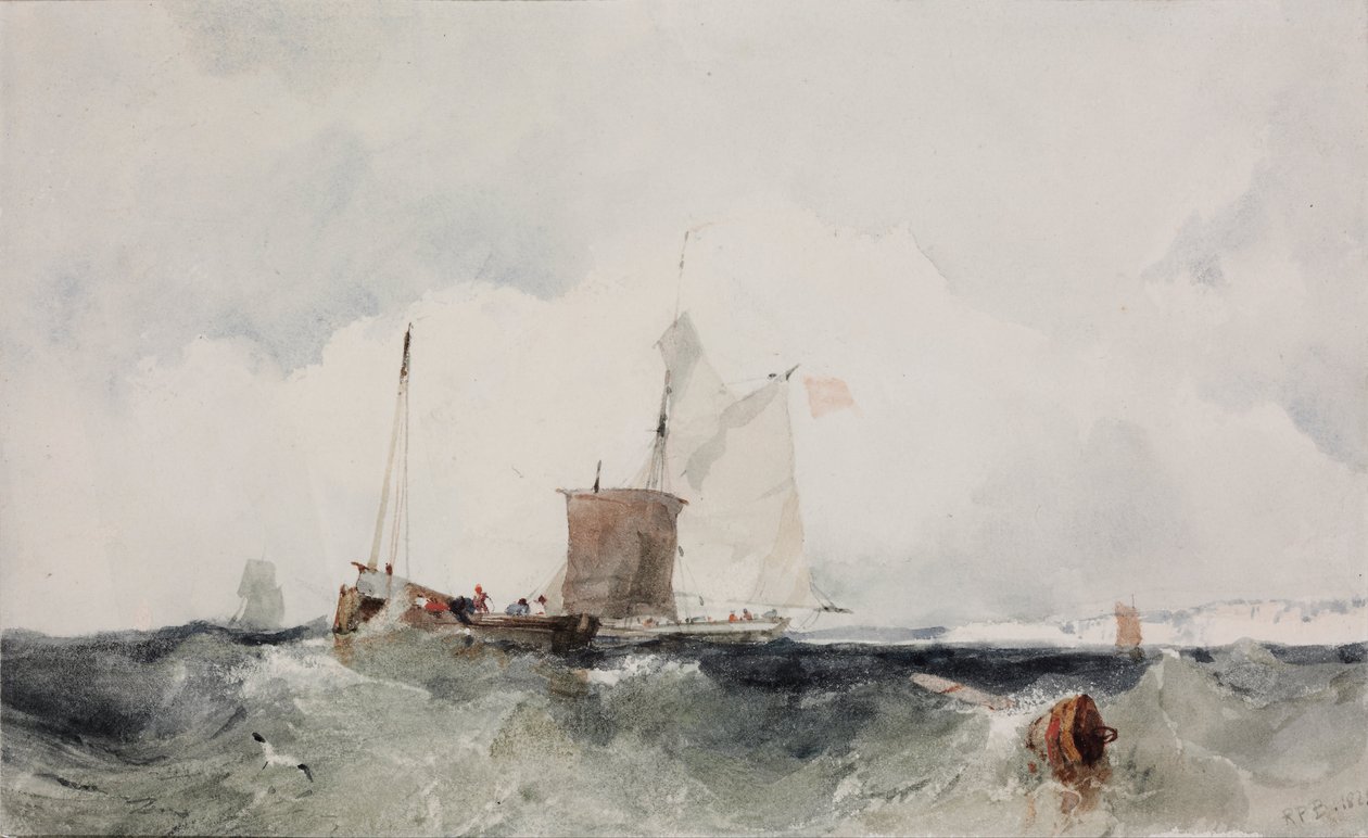 Ved den engelske kyst af Richard Parkes Bonington