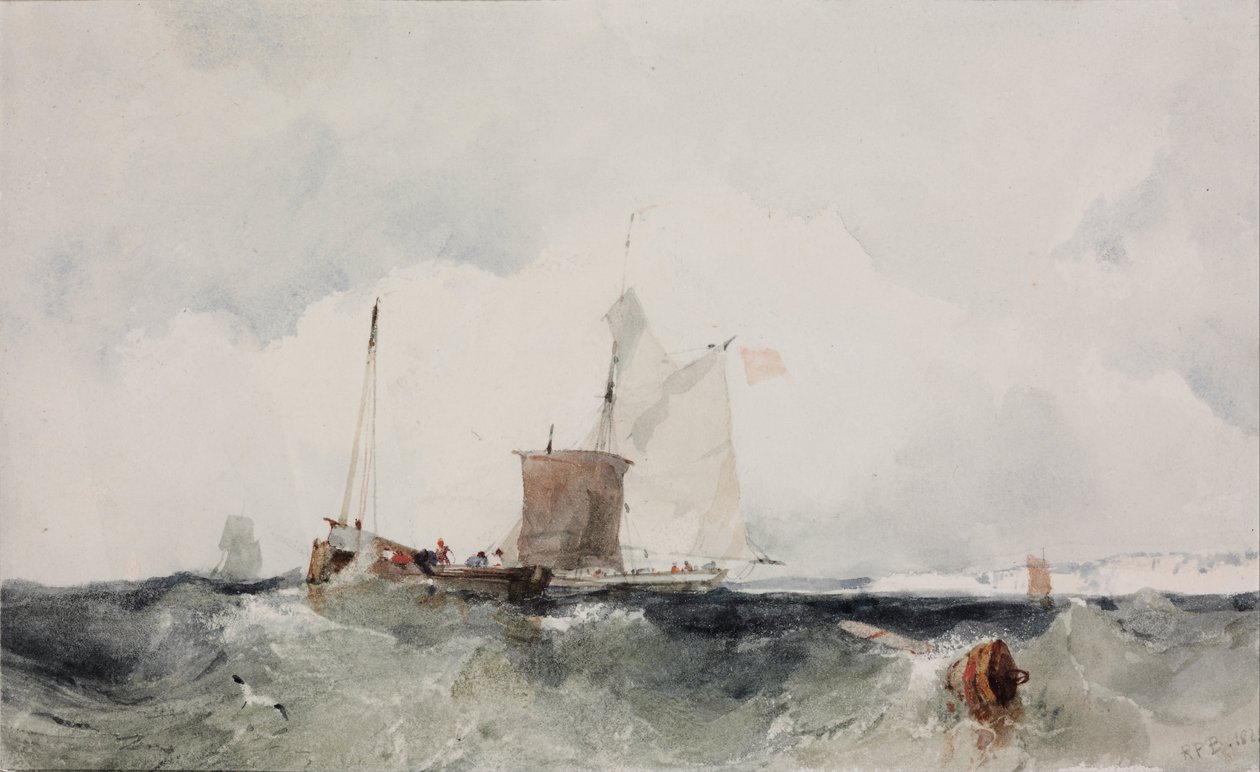 Ved den engelske kyst af Richard Parkes Bonington