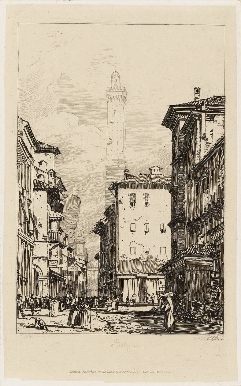 Bologna af Richard Parkes Bonington