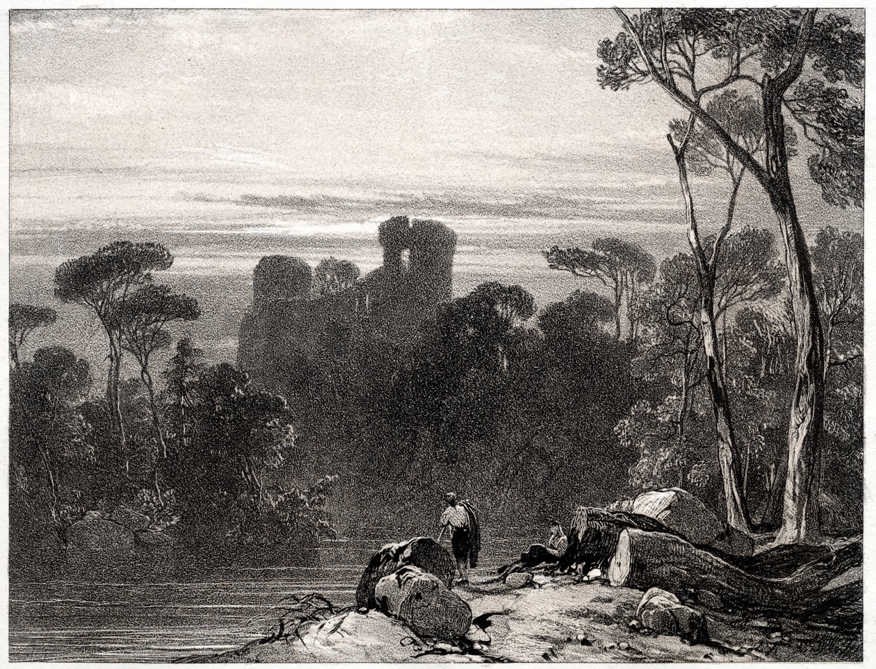 Bothwell Castle af Richard Parkes Bonington