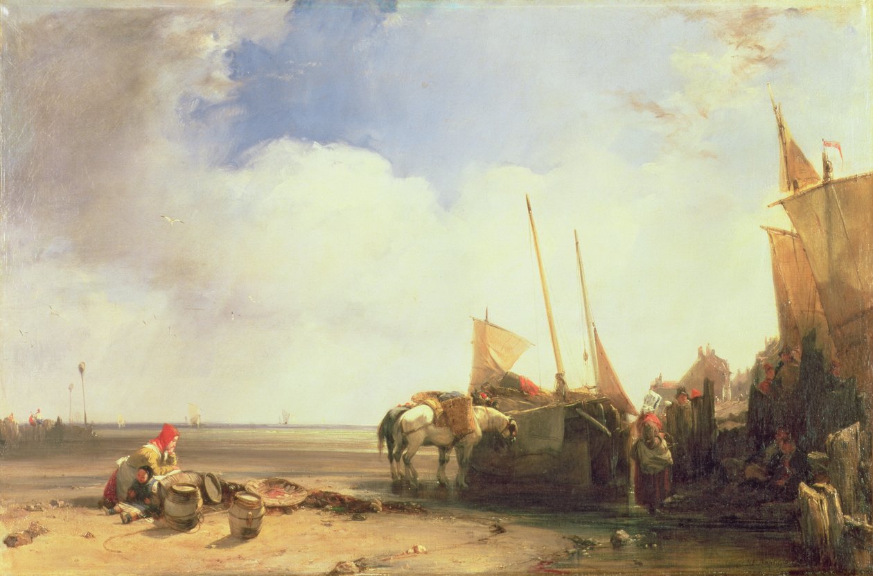 Kystscene i Picardiet, ca. 1826 (olie på lærred) af Richard Parkes Bonington