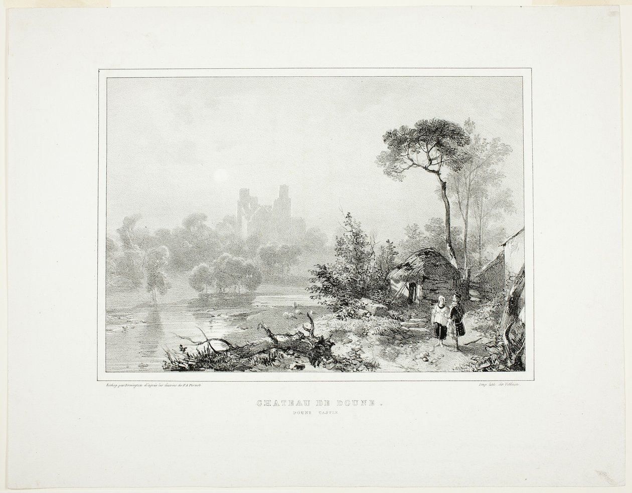 Doune Slot af Richard Parkes Bonington