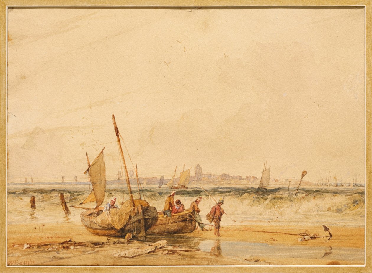 Le Crotoy af Richard Parkes Bonington