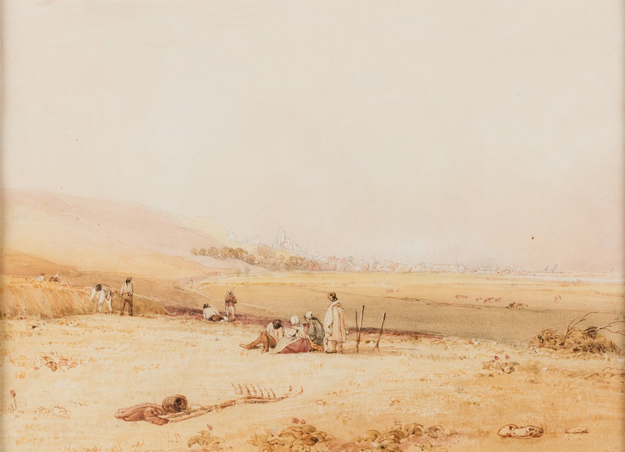 Le Treport set fra retning Eu af Richard Parkes Bonington