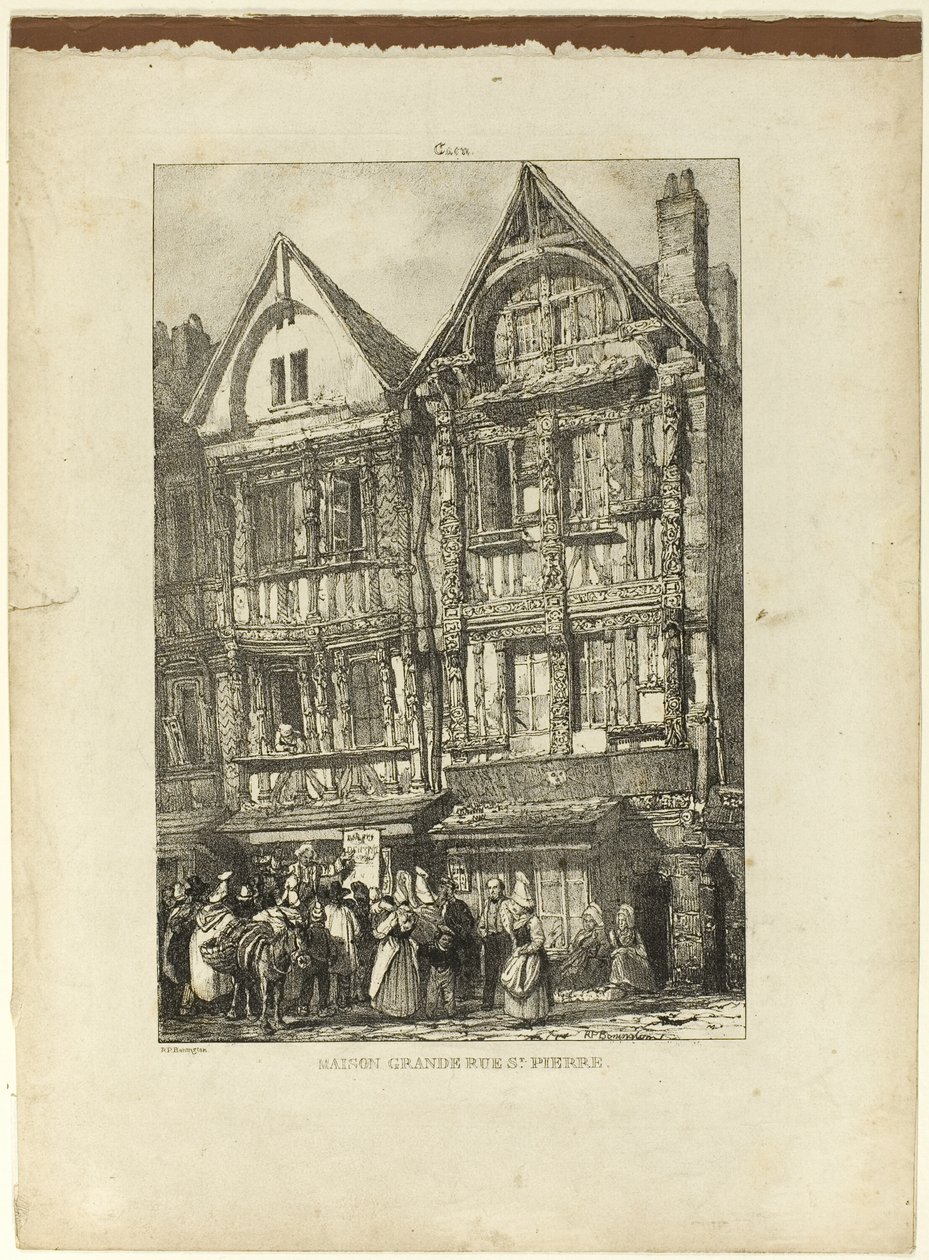 Stort hus, Rue St. Pierre af Richard Parkes Bonington