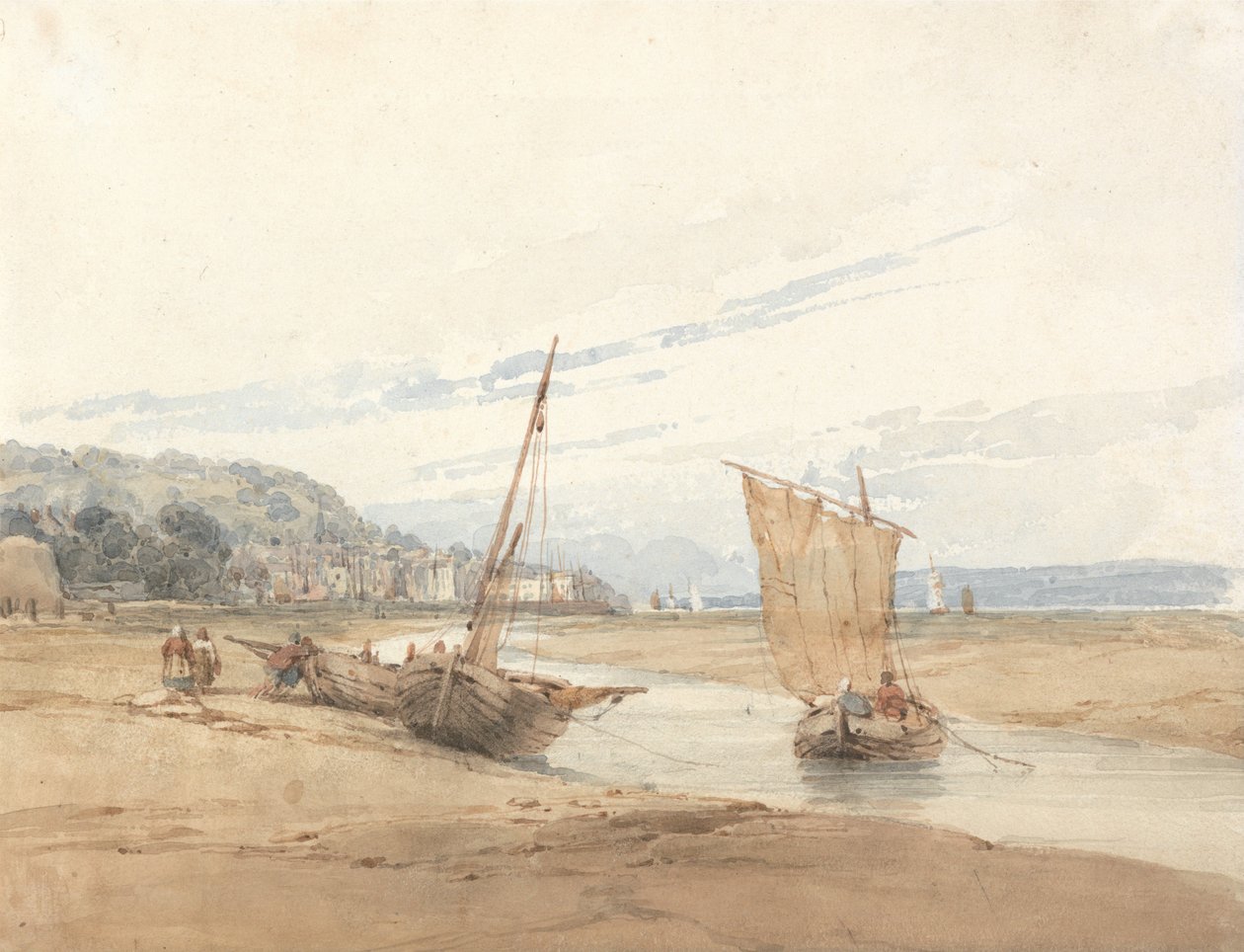 Nær Honfleur af Richard Parkes Bonington