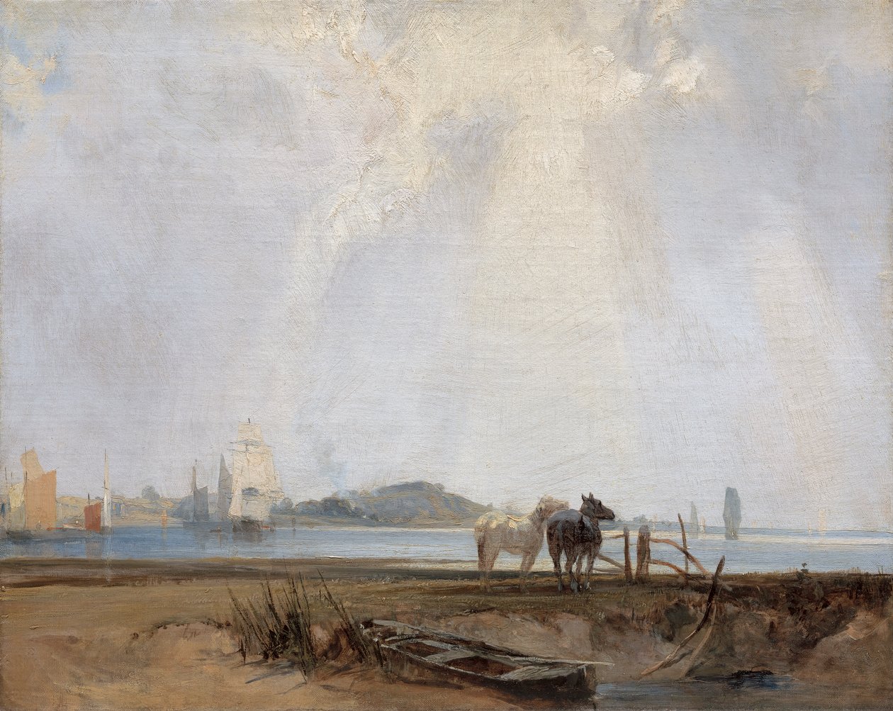 I nærheden af Quillebeuf af Richard Parkes Bonington