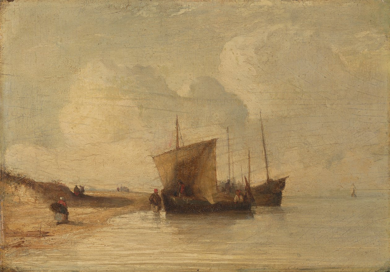 Normandiets kyst af Richard Parkes Bonington
