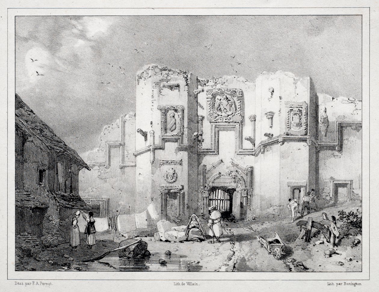 Old Gateway ved Stirling af Richard Parkes Bonington