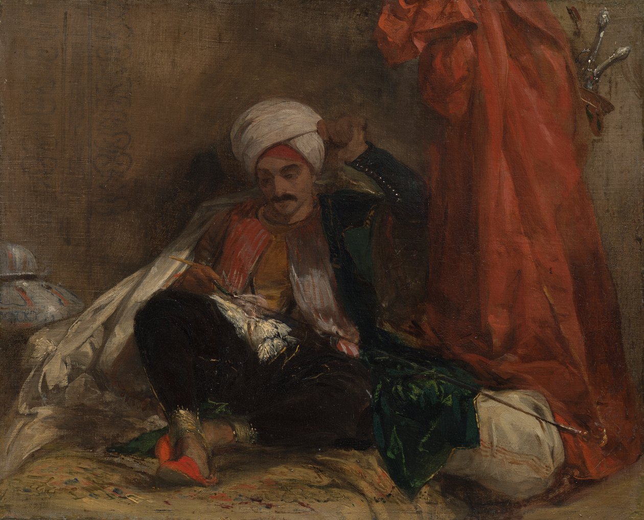 Siddende tyrker af Richard Parkes Bonington