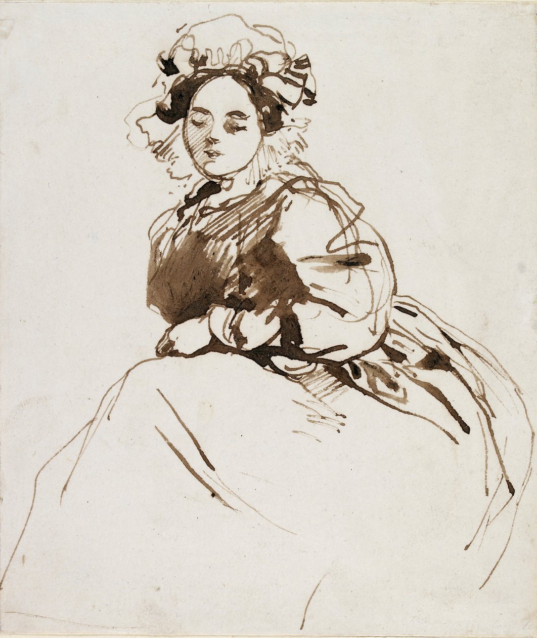 Studie af en siddende kvinde, c1820