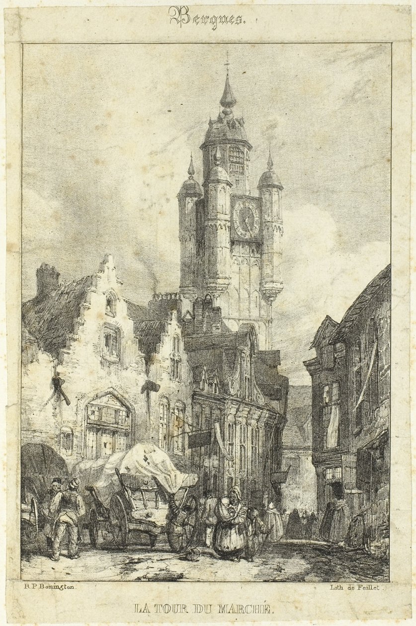 Tårnmarkedspladsen af Richard Parkes Bonington