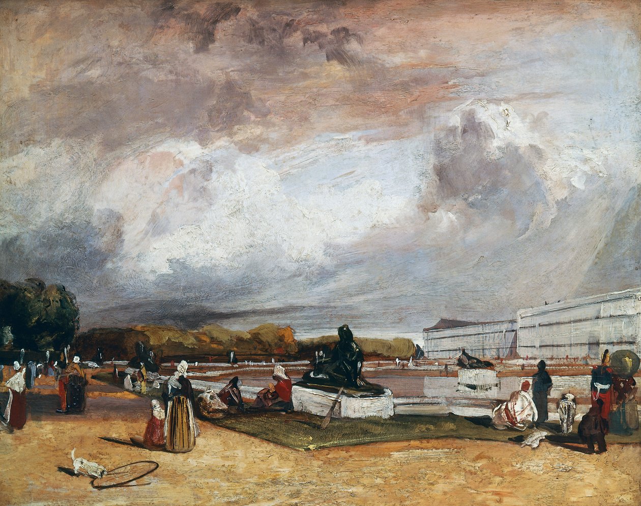 Vandparterne i Versailles af Richard Parkes Bonington