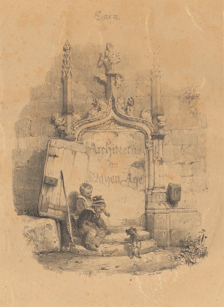 Titelblad til Restes et Fragments af Richard Parkes Bonington