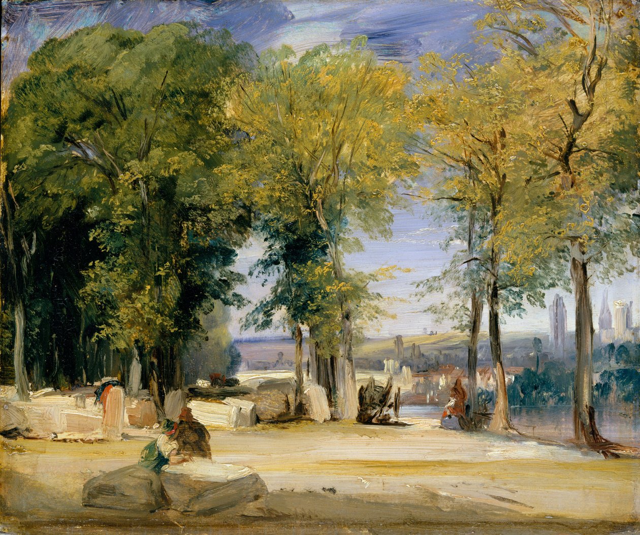 Udsigt nær Rouen, ca. 1825. af Richard Parkes Bonington