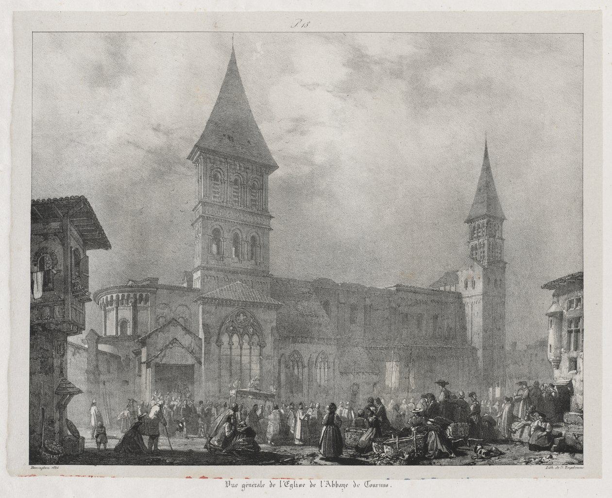 Maleriske og romantiske rejser i det gamle Frankrig, Franche-Comté: Tournus Abbey Church af Richard Parkes Bonington