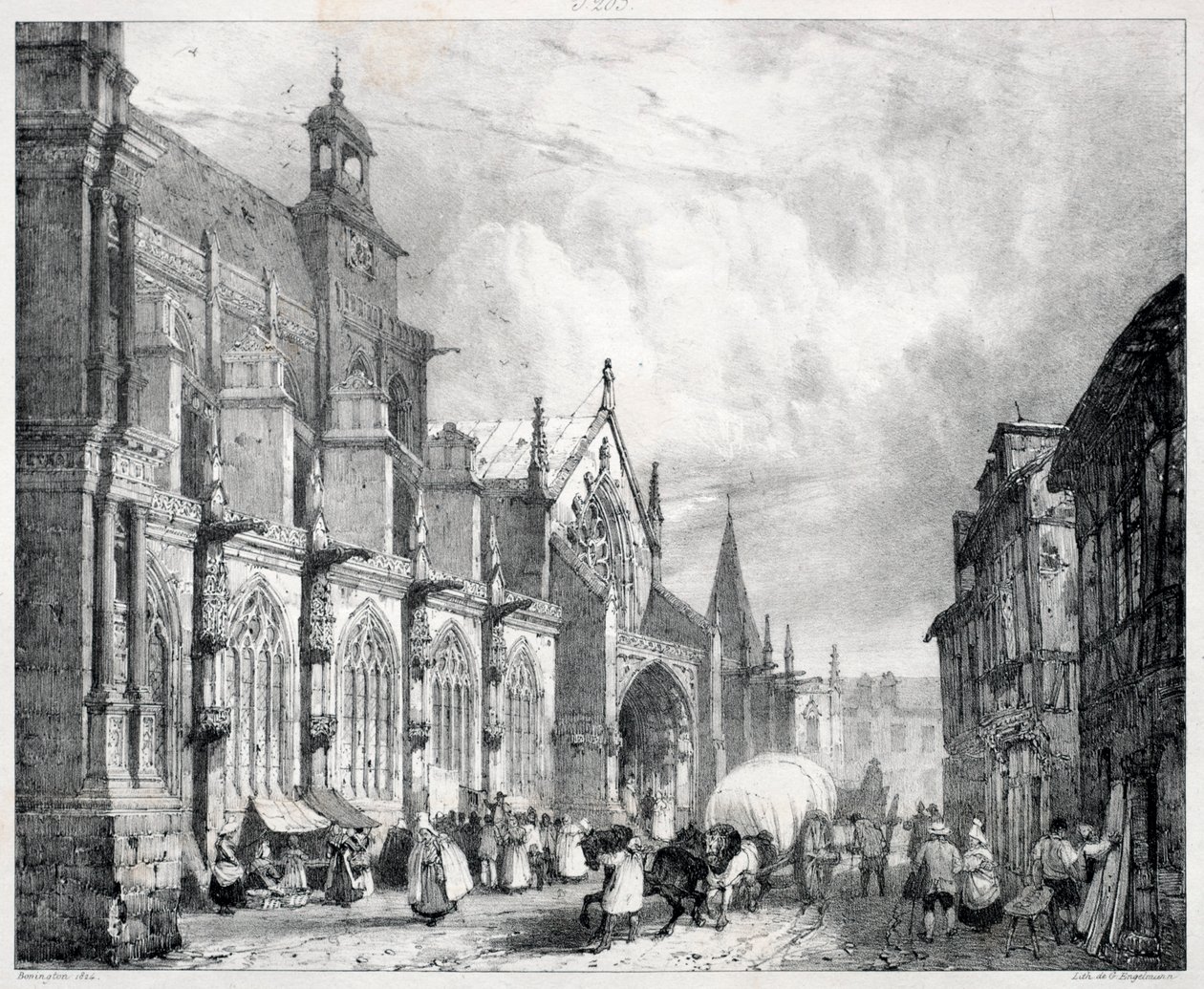Maleriske og romantiske rejser i det gamle Frankrig, Normandiet..., 1824. af Richard Parkes Bonington