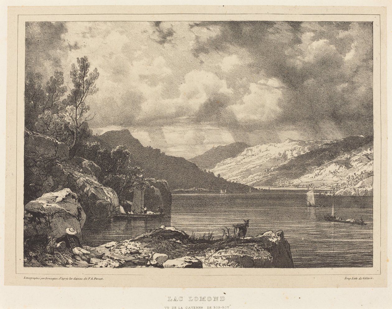Lac Lomond af Richard Parkes Bonington after Francois Alexandre Pernot