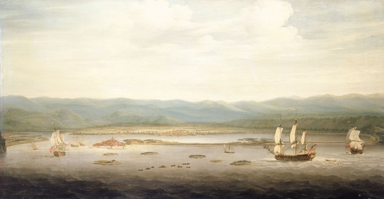 Udsigt over Port Royal, Jamaica, ca. 1758 (olie på lærred) af Richard Paton