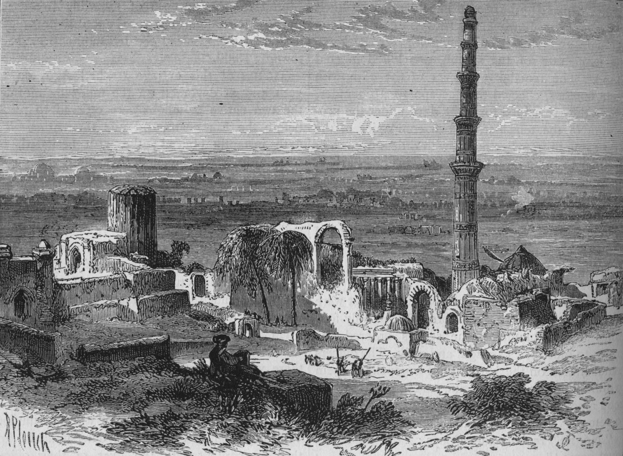 Udsigt i omegnen af Delhi, c1880 af Richard Principal Leitch