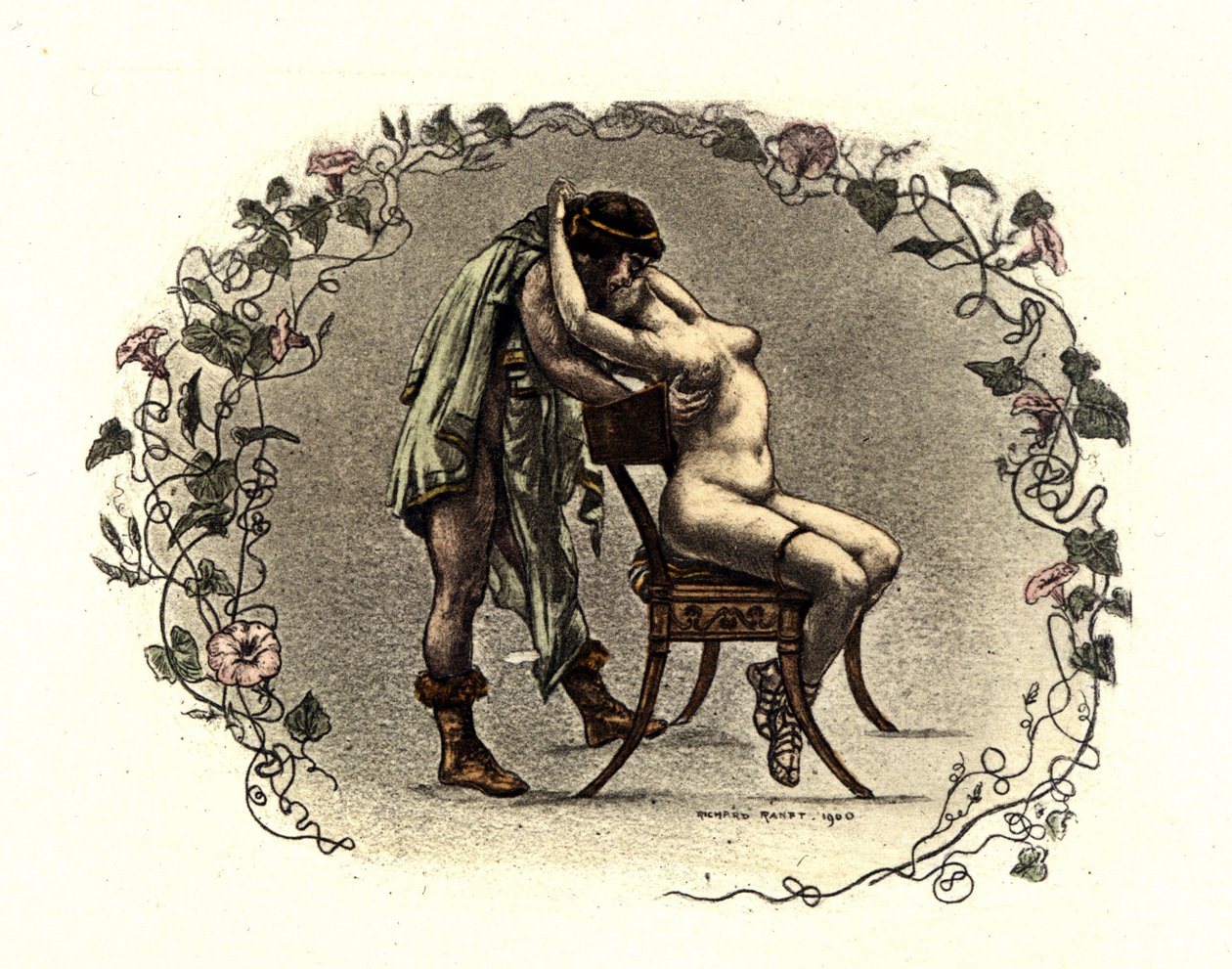 Illustration af Richard Ranft (1862 - 1931) for Lucien de Samosate (125 ca. - 192): "Kurtisanerne"". 1899 af Richard Ranft